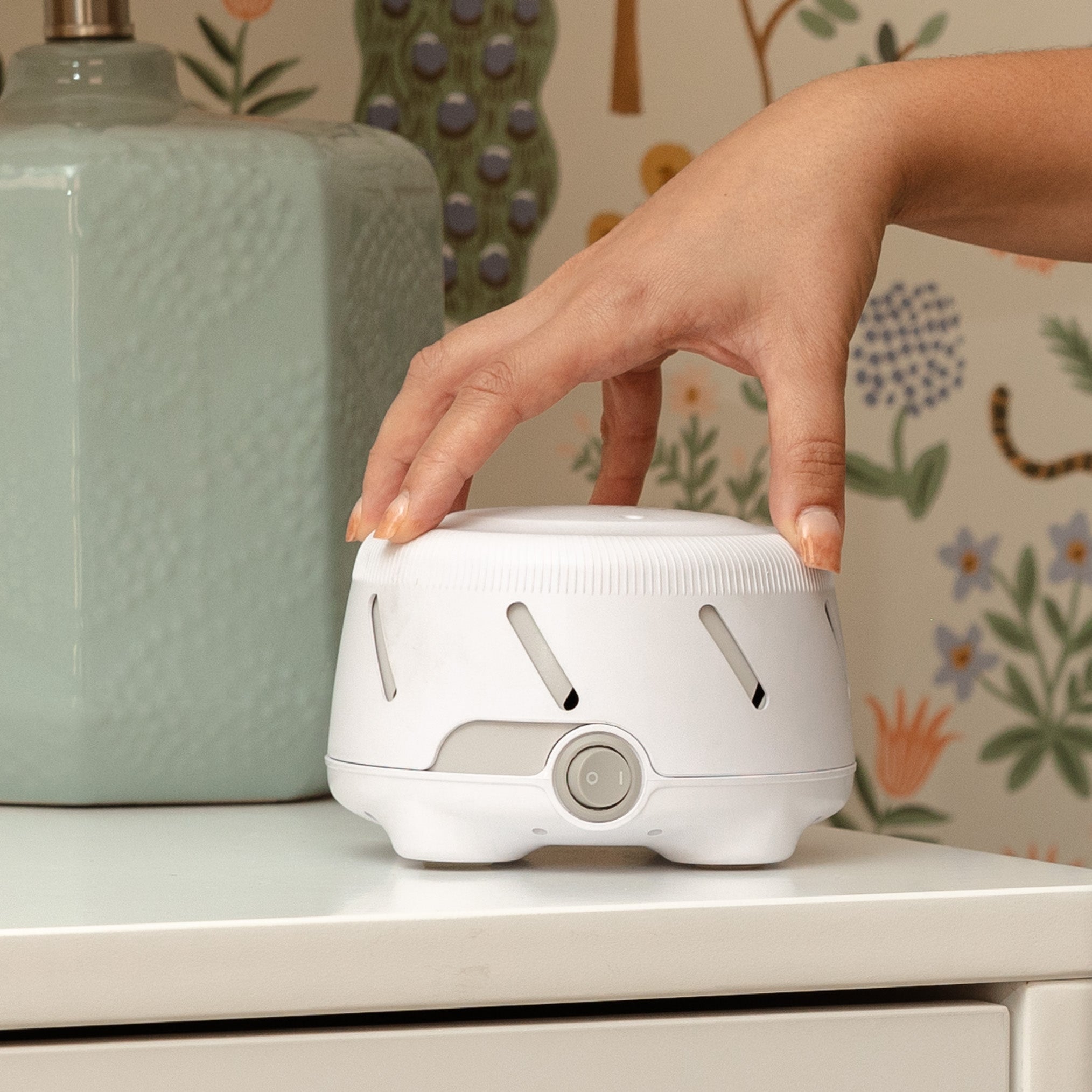 Portable sound machine used as part of a daily sleep routine